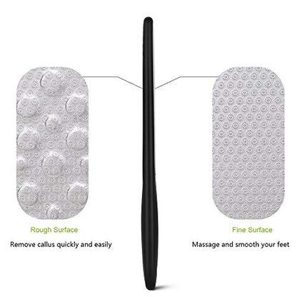 BEZOX Foot File (1 PCS), Double Sided Foot Scraper Callus Remover, Foot Rasp for Cracked Heel and Foot Corn Removal, Stainless Steel Pedicure File W/Cloth Storage Bag - style: Black