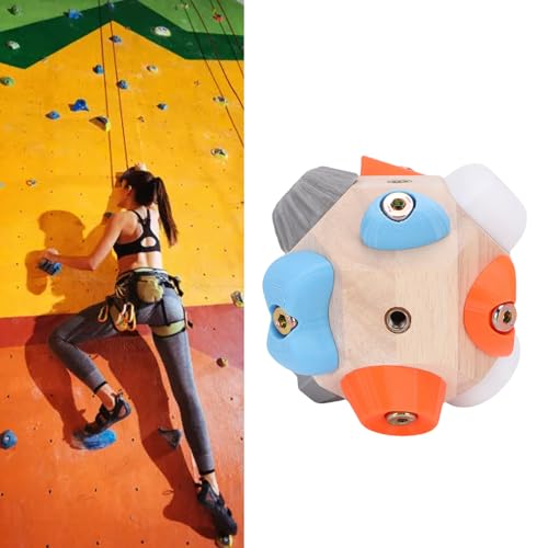 Climbing Blocks Boulder Block Rock Climbing Gear, Finger Strength Training Tool, Portable Climbing Kit with Climbing Pegs, Indoor Outdoor Climbing Toy for Climbers