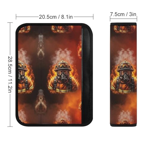 2 Pack Firefighter Hero Flame Firefighting Car Seat Straps Shoulder Pads Soft Padded Shoulder Harness Cover for Adult Use, Stroller Pushchair High Chair, Pressure Relief - color: Pattern 568