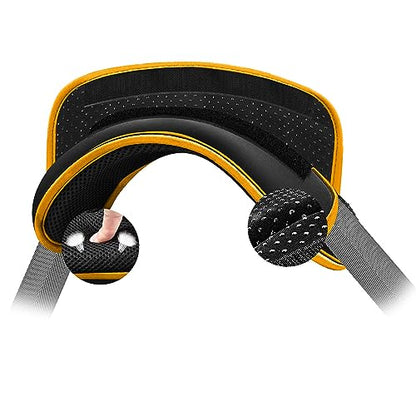 ZINZ Universal Shoulder Pad with Ultra Thick Cushion for Bag Luggage Bag Crossbody, Plus Long & Anti-Slip & Breathable,Black-Yellow Edge - color: Black-yellow Edge