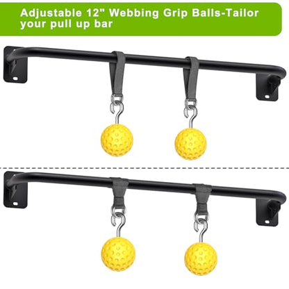 SELEWARE Heavy Duty Welded Pull Up Bar Wall/Joist/Ceiling Mount Chin Up Bar | Multifunctional Pull-up Bars w/Resistance Band Hooks for Home Gym Strength Training, Sturdy Steel Construction Support 500 lb - color: A2: Black 36" Wall Mount Pull Up Bar+Yello