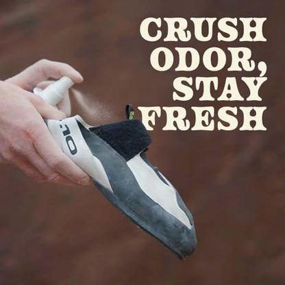 Extra Powerful — Natural Shoe Deodorizer Spray – Long-Lasting Freshness & Effective - Made in Canada - By Sonnie Trotter - Strong enough for stinky climbing shoes, strong enough for anything else