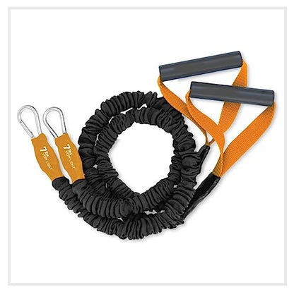 X-Over Cable Crossover Style Band Rack Home Gym for Athlete - Exercise Band Set with 5 Resistance Levels (7lb to 40lb) for Shoulder and Arm Workout