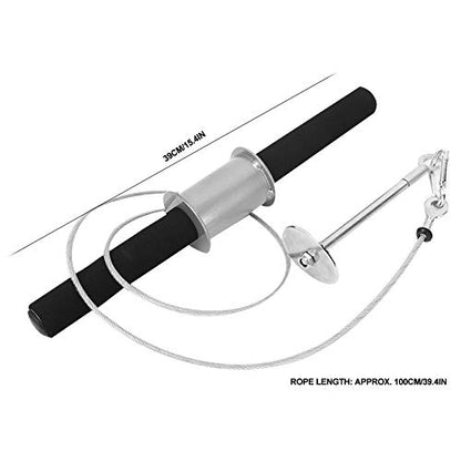 Forearm Wrist Roller Trainer | Metal Construction with Foam Handle | Strength Training Equipment for Athletes/Gym/Home Workout | Customizable Tension & Sturdy Design