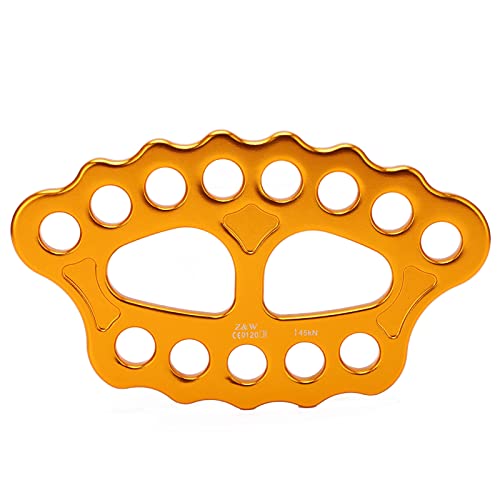 45kn Aluminum Alloy Takelytplatte 15 Holes Anchor Divider, Climbing on , Finger Power Equipment for Mountaineering, Climbing, Caves, Abseiling, Departure