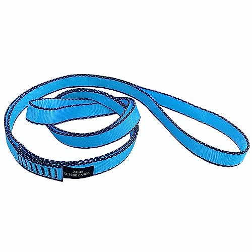 18MM Nylon Climbing Slings Runners 23 kN Strong Webbing Straps for Rock Climbing, Rappelling, Swing, Yoga Hammock etc - color: 1PC Blue, size: 48inch/120cm