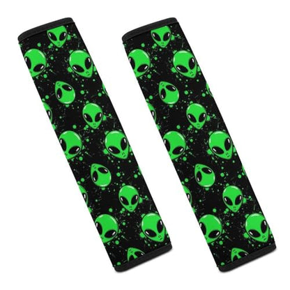 2 Pack Universal Fit Car Seat Belt Pad for Adult Use, All Vehicles, Alien Seat Belt Covers Cushion, Anti-Slip Pad - color: Pattern 881