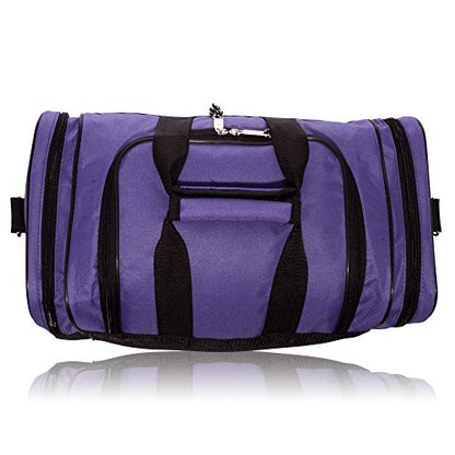 DALIX 17" Blank Duffle Bag Duffel Bag Travel Size Sports Durable Gym Bag - color: Purple