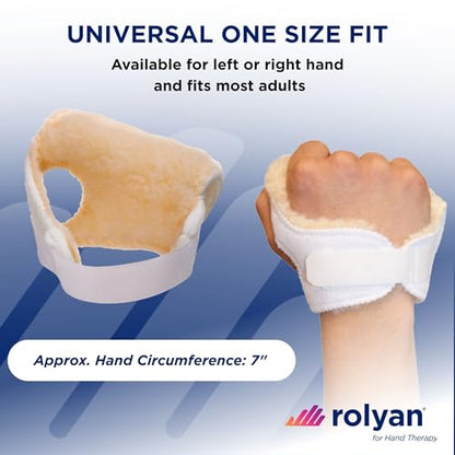 Rolyan Palm Protector, Hand Contracture Cushion, Palm Guard, Right, 3-Pack | Soft sherpa-lined palm cushion helps prevent finger contracture and protects the palm during hand rehab - size: Pack of 3, style: Right Hand
