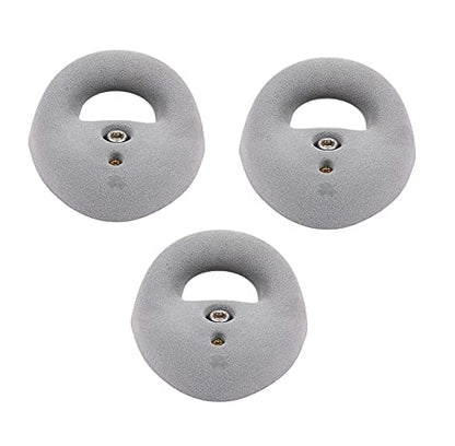 Atomik Rock Climbing Holds Set of 3 Large Bolt-On Jug Rings in Gray