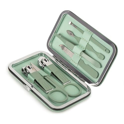 Manicure Set Personal Care Nail Clipper Kit Professional Manicure Pedicure Set Mens Accessories Personal Care Nail Grooming Present for Men Husband Boyfriend Parent, Green - color: Green