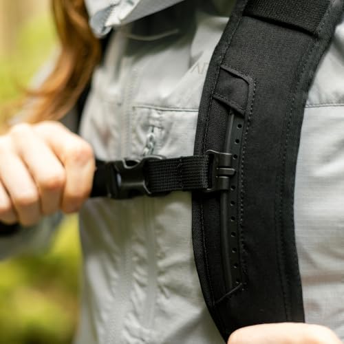 Asana Climbing Gym Backpack 'Session' - Men's and Women's 20L Gear Bag with Shoe Compartment, Stretch Pocket & Patch Strip (Black)