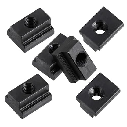 Mobestech 10pcs T-Type Sliding Nut Block M8 Steel Nuts for Furniture Cabinetry and Rock Climbing Holds