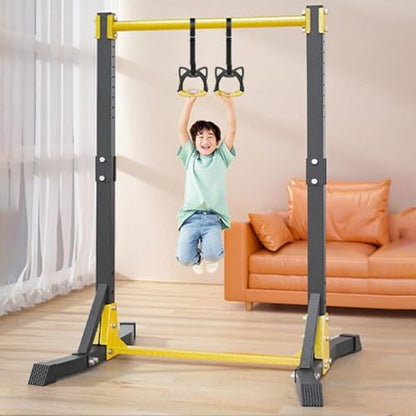 Ultimate Portable Pull Up Bar & Dip Station Free Standing Calisthenics Bars w/ 400LBS Capacity, 11 Height Settings - Multifunctional Equipment for Outdoor and Home Use