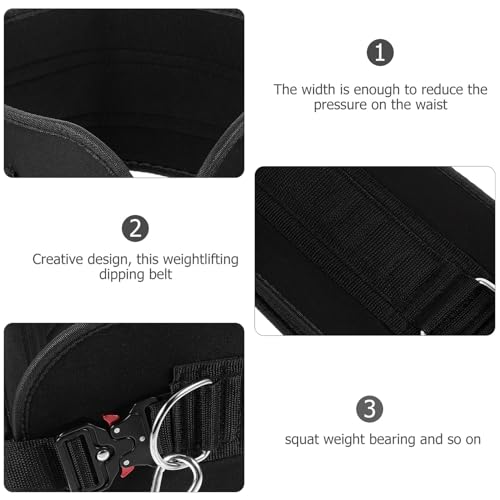 Weighted Fitness Dip Belt with Metal Chain for Strength Training Elastic Waist Support for Men and Women Bodybuilding Workouts and Pull-ups