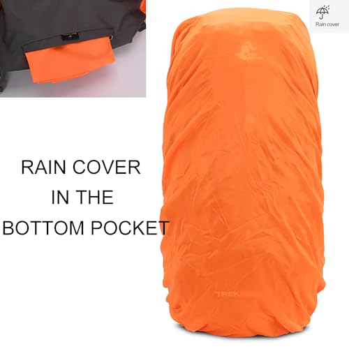 Bseash 60L Hiking Camping Backpack with Rain Cover, Waterproof Large Capacity Outdoor Sport Travel Daypack Climbing Touring (Army Green) - color: Army Green