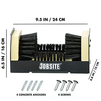 JobSite The Original Boot Scrubber - All Weather Industrial Shoe Cleaner & Scraper Brush - color: Brown - 1 Pack, size: 1 Pack