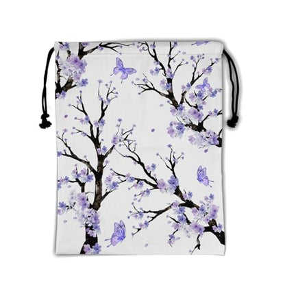 Gymnastics Grip Bag Lightweight Small Drawstring Grip Bags for Gymnasts - color: Cherry Flower-purple
