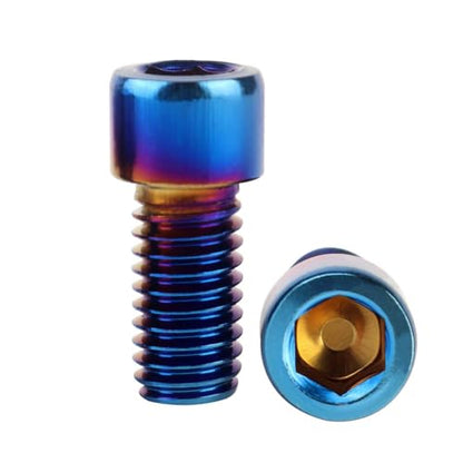 6Pcs Bike Screws M6x10 12 16 18 20 25 30 35mm Stainless Steel Socket Head Cap Allen Hex Bolt (Burnt Blue, M6 x10mm) - color: Burnt Blue, size: M6 x10mm