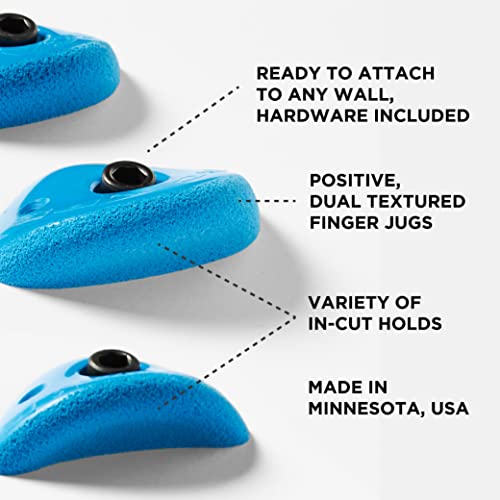 Dual Textured Climbing Holds | Climbing Jugs for Professional Climbing Walls or Home Climbing Gyms | Bolt On Rock Climbing Holds | Fun Climbing Holds for Beginners or Advanced Climbers |