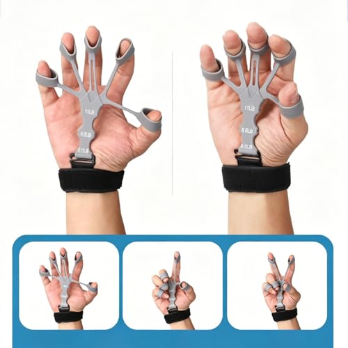 Finger Strengthener Adjustable Resistance Bands for Hand & Forearm Training for Musicians,Climbers,Typists,and