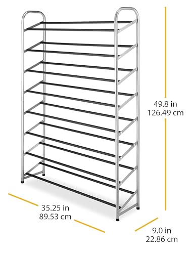 Whitmor 8 Tier Shoe Tower - 40 Pair - with Non-Slip Racks - size: 8-Tire