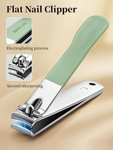 Manicure Set Nail Clippers Pedicure Kit, 4 Pcs Stainless Steel Nail Clippers, Beauty Tool Portable Set Professional Grooming Kits, Travel Nail Kit for Men and Women