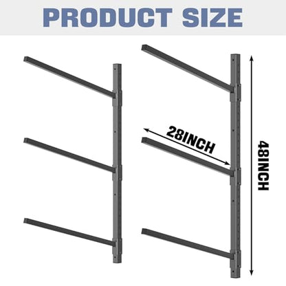 WALMANN Heavy Duty Wall Mounted Kayak Storage Rack for Garage, Adjustable Kayak Hangers for Wall, Holds Up to 220 lbs - style: 3-Tier