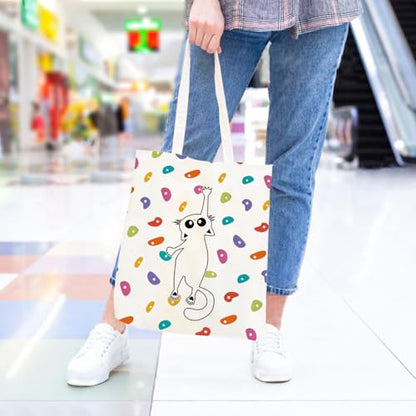 JXGZSO Rock Climbing Lover Gift Mountaineering Shoulder Bag Bouldering Canvas Tote Bag Boulderer Gift Sport Climber Gift