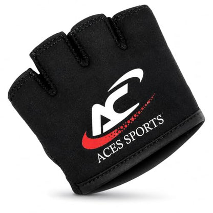Gel Knuckle Protector, Black MMA Gel Hand Guard, Fingerless Design - size: Small-Medium