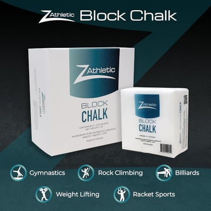 Z Athletic Block Chalk for Gymnastics, Weightlifting, Rock Climbing, Crossfit (Multiple Sizes Available) - style: 2oz Block (8 Pack - 1lb Total)