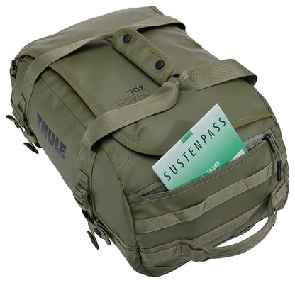 Thule Chasm Duffel bag, Weather-resistant materials, Easy packing, Converts to backpack, Internal pockets, Travel-ready - color: OLIVINE, size: 30L
