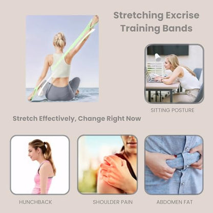 Figure 8 Resistance Band with Non-Slip Handles | Silicone Exercise Bands, Arm Shoulder Back Chest Workout, Portable Fitness Stretch Ropes for Home Gym, Yoga, Pilates, Rehab - color: 25LB Green