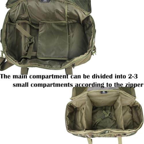 3 In 1 Tactical 85L Military Backpack Travel Duffle Bag for Weekender Gym Workout Deployment - color: Green