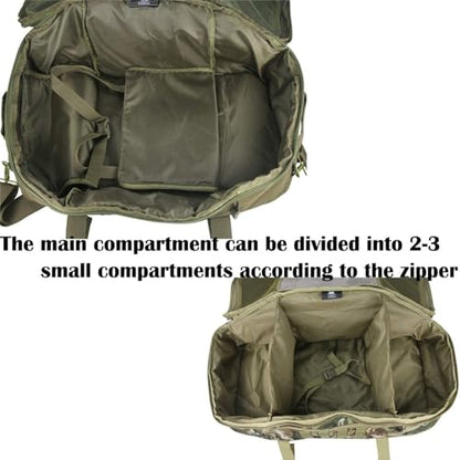 3 In 1 Tactical 85L Military Backpack Travel Duffle Bag for Weekender Gym Workout Deployment - color: Green