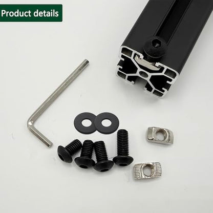 80 pcs M8 T Nut Screws Kit for 4040 4080 Aluminum Extrusion, 26 pcs Black M8x12/16/20mm Hexagon Socket Carbon Steel Screws and 26 pcs M8 Drop in T-Nuts, 28 Washers with Hex Wrench - style: 80pcs 40 Series Screws Kit Black