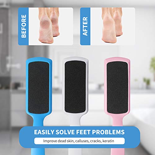 Fu Store Pedicure Foot Files Callus Remover with Double Sided Feet Rasp | 3 Pack Foot File for Dead Skin Professional Scrubber for Feet - size: 1 Count (Pack of 3)