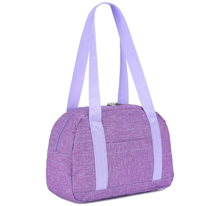Mini Gym Bag for Women Girls, 12 inch Small Gym Tote, Lightweight Small Carry On Duffle Bag for Travel Sports - color: Light Purple