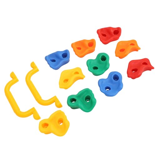 10pcs Rock Climbing Holds, PE Material, Colorful Grips for Kids and Adults Indoor Outdoor Climbing Walls