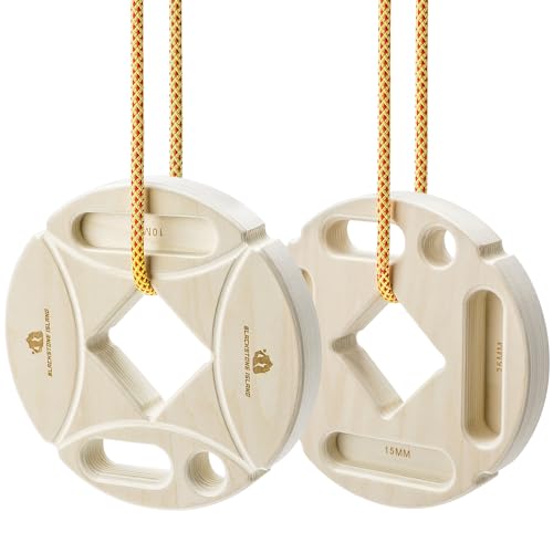 Hangboard for Rock Climbing,Climbing Training Board for Indoor and Outdoor Use - size: M（‎9.76 x 9.09 x 4.09 inches）
