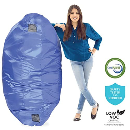 Milliard Crash Pad Sensory Pad with Foam for Kids and Adults with Washable Cover (5 feet x 5 feet) (Blue) - color: Blue