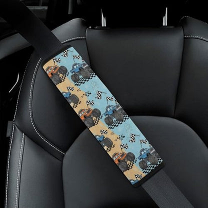 2PCS Universal Fit Car Seat Belt Pad for Kids, Most Cars, Truck Monster Racing Car Seat Belt Cushion, Shock Absorption - color: Pattern 634