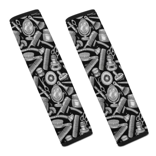2 Pack Hair Cutting Barber Tools Car Seat Belt Pad Soft Padded Harness Pads Strap for Child, Car Seats Pushchair Strollers High Chair Pushchair, Anti-Slip Pad - color: Pattern 570