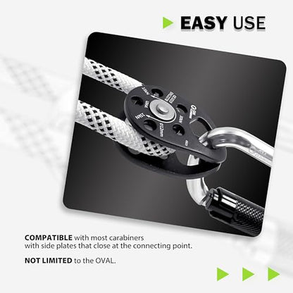GM CLIMBING Swing Cheek Micro Pulley 30kN CE UIAA Certified - color: Pulley Kit | Bushing, Twist Lock