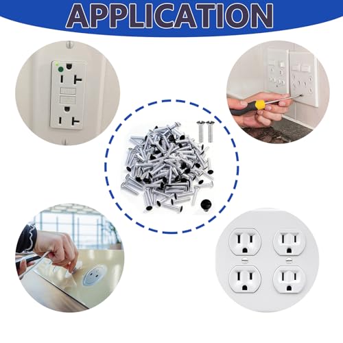35 pcs 3/4" Wall Plate Screws, Black Outlet Screws 6-32 Thread Light Electrical Cover Panel Switch Plate Screws(Black） - color: Black, size: 3/4 Inch