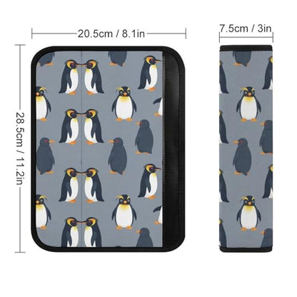 2PCS Watercolor Penguin Grey Car Seat Belt Pad Universal Soft and Comfortable Harness Pads Strap for Kids, Car Seats Pushchair Strollers High Chair Pushchair - color: Pattern 1159
