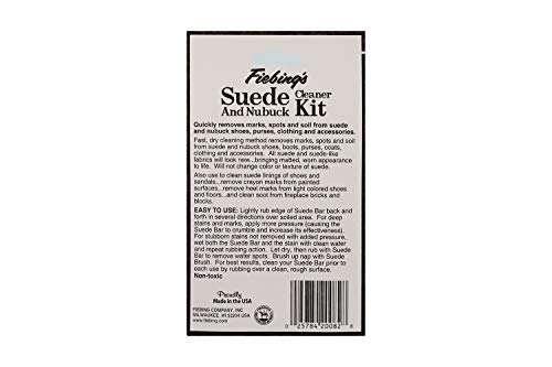 Fiebing's Suede & Nubuck Cleaner Kit - Remove Stains & Clean Shoes Boots Bags Coats, More - size: 1 Count (Pack of 1)