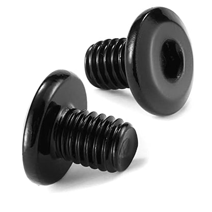 M6 x 8mm 20Pcs Flat Head Hex Socket Cap Screws Bolts, 304 Stainless Steel 18-8, Full Thread, Black Oxide by SG TZH (with Hex Spanner) - size: M6 x 8mm