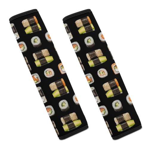 2 Pack Food Sushi Seat Belt Cover Universal Fit Shoulder Harness Cover for Girls and Boys, Car Seats Pushchair Strollers High Chair Pushchair - color: Pattern 749