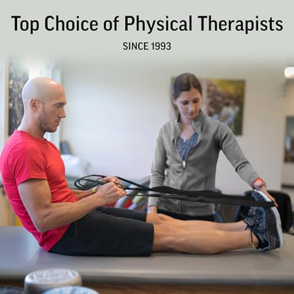 OPTP The Original Stretch Out Strap XL with Exercise Poster, USA Made | Extra-Long stretching strap, Stretch Out Strap for physical therapy, yoga stretching strap for knee therapy, 7'5" long, nylon